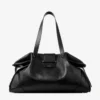 Bar Holdall Borsa da viaggio grande in pelle Biker nera Bar Holdall Borsa da viaggio grande in pelle Biker nera