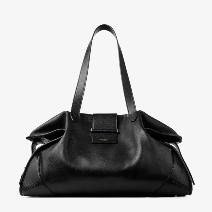 Bar Holdall Borsa da viaggio grande in pelle Biker nera Bar Holdall Borsa da viaggio grande in pelle Biker nera
