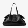 Bar Holdall Borsa da viaggio grande in pelle Biker nera Bar Holdall Borsa da viaggio grande in pelle Biker nera