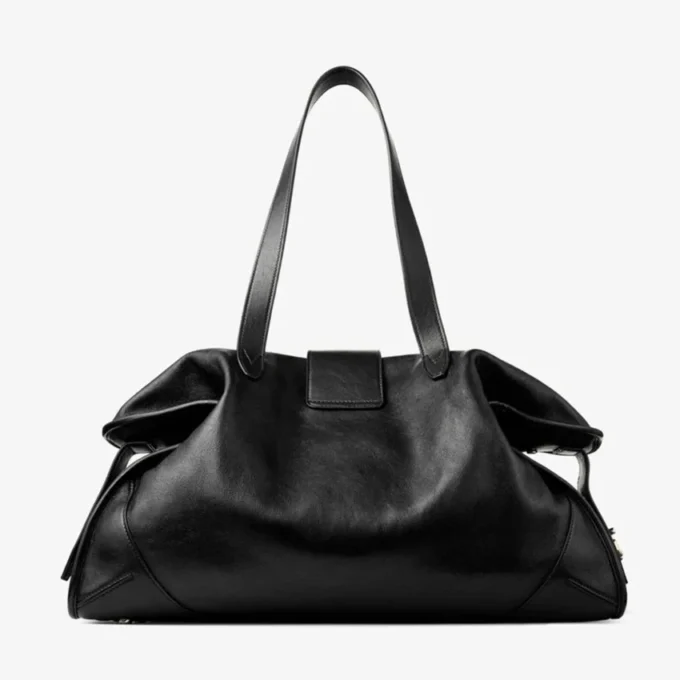 Bar Holdall Borsa da viaggio grande in pelle Biker nera Bar Holdall Borsa da viaggio grande in pelle Biker nera
