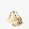 Bar Holdall Borsa da viaggio piccola in pelle Biker color burro Bar Holdall Borsa da viaggio piccola in pelle Biker color burro