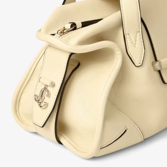 Bar Holdall Borsa da viaggio piccola in pelle Biker color burro Bar Holdall Borsa da viaggio piccola in pelle Biker color burro