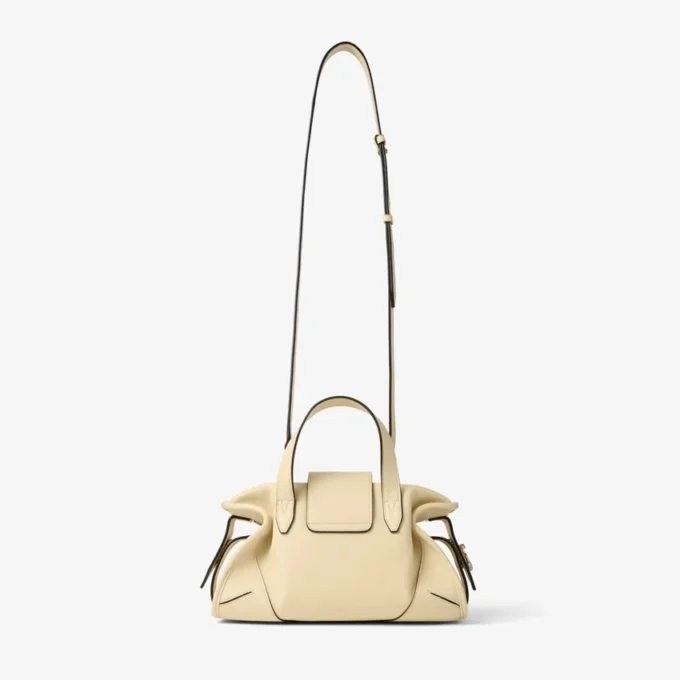 Bar Holdall Borsa da viaggio piccola in pelle Biker color burro Bar Holdall Borsa da viaggio piccola in pelle Biker color burro