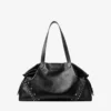 Bar Holdall Large: borsa tote nera in morbida pelle di vitello martellata con stelle in rilievo Bar Holdall Large: borsa tote nera in morbida pelle di vitello martellata con stelle in rilievo