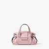 Bar Holdall Small Borsa da viaggio in pelle rosa Biker Bar Holdall Small Borsa da viaggio in pelle rosa Biker