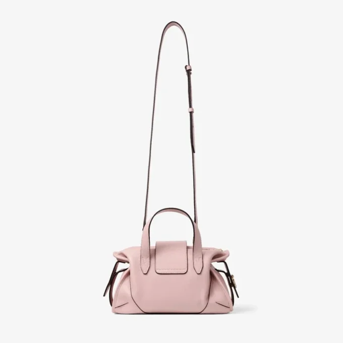Bar Holdall Small Borsa da viaggio in pelle rosa Biker Bar Holdall Small Borsa da viaggio in pelle rosa Biker