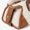 Bar Holdall Small Borsa da viaggio in tela riciclata naturale e marrone chiaro con finiture in pelle Biker Bar Holdall Small Borsa da viaggio in tela riciclata naturale e marrone chiaro con finiture in pelle Biker