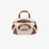 Bar Holdall Small Borsa da viaggio in tela riciclata naturale e marrone chiaro con finiture in pelle Biker Bar Holdall Small Borsa da viaggio in tela riciclata naturale e marrone chiaro con finiture in pelle Biker