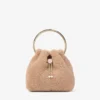 Borsa a secchiello Bon Bon color caramello con manico in metallo Borsa a secchiello Bon Bon color caramello con manico in metallo
