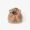 Borsa a secchiello Bon Bon color caramello con manico in metallo Borsa a secchiello Bon Bon color caramello con manico in metallo
