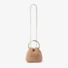 Borsa a secchiello Bon Bon color caramello con manico in metallo Borsa a secchiello Bon Bon color caramello con manico in metallo