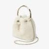 Borsa a secchiello Bon Bon in pelle naturale con manico in metallo Borsa a secchiello Bon Bon in pelle naturale con manico in metallo