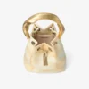 Borsa a secchiello Bon Bon in pelle tie-dye mix naturale con manico scolpito Borsa a secchiello Bon Bon in pelle tie-dye mix naturale con manico scolpito