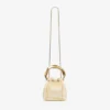 Borsa a secchiello Bon Bon in pelle tie-dye mix naturale con manico scolpito Borsa a secchiello Bon Bon in pelle tie-dye mix naturale con manico scolpito