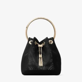 Borsa a secchiello Bon Bon in rete nera
