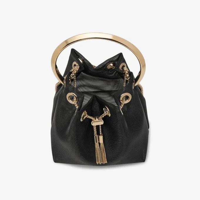 Borsa a secchiello Bon Bon in rete nera