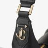 Borsa a tracolla Bar Hobo Medium in pelle Biker nera Borsa a tracolla Bar Hobo Medium in pelle Biker nera