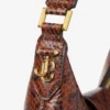 Borsa a tracolla Bar Hobo Small Cognac in pelle con stampa serpente Kigali Borsa a tracolla Bar Hobo Small Cognac in pelle con stampa serpente Kigali