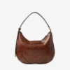 Borsa a tracolla Bar Hobo Small Cognac in pelle con stampa serpente Kigali Borsa a tracolla Bar Hobo Small Cognac in pelle con stampa serpente Kigali