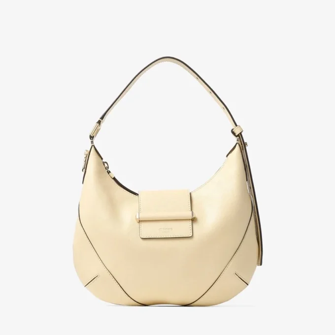 Borsa a tracolla Bar Hobo Small in pelle Biker color Buttermilk Borsa a tracolla Bar Hobo Small in pelle Biker color Buttermilk