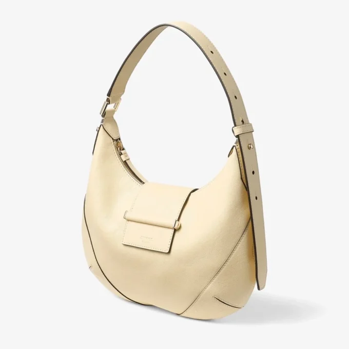 Borsa a tracolla Bar Hobo Small in pelle Biker color Buttermilk Borsa a tracolla Bar Hobo Small in pelle Biker color Buttermilk