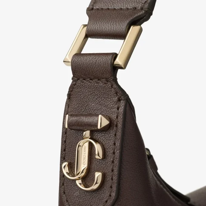 Borsa a tracolla Bar Hobo Small in pelle Biker color cioccolato Borsa a tracolla Bar Hobo Small in pelle Biker color cioccolato
