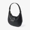 Borsa a tracolla Bar Hobo Small in pelle Biker nera Borsa a tracolla Bar Hobo Small in pelle Biker nera