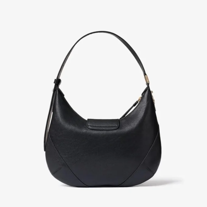 Borsa a tracolla Bar Hobo Small in pelle Biker nera Borsa a tracolla Bar Hobo Small in pelle Biker nera
