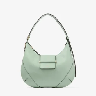 Borsa a tracolla Bar Hobo Small Verde in pelle Biker