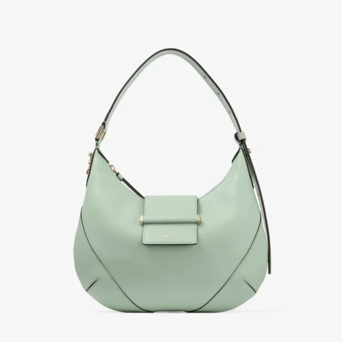 Borsa a tracolla Bar Hobo Small Verde in pelle Biker Borsa a tracolla Bar Hobo Small Verde in pelle Biker