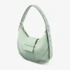 Borsa a tracolla Bar Hobo Small Verde in pelle Biker Borsa a tracolla Bar Hobo Small Verde in pelle Biker
