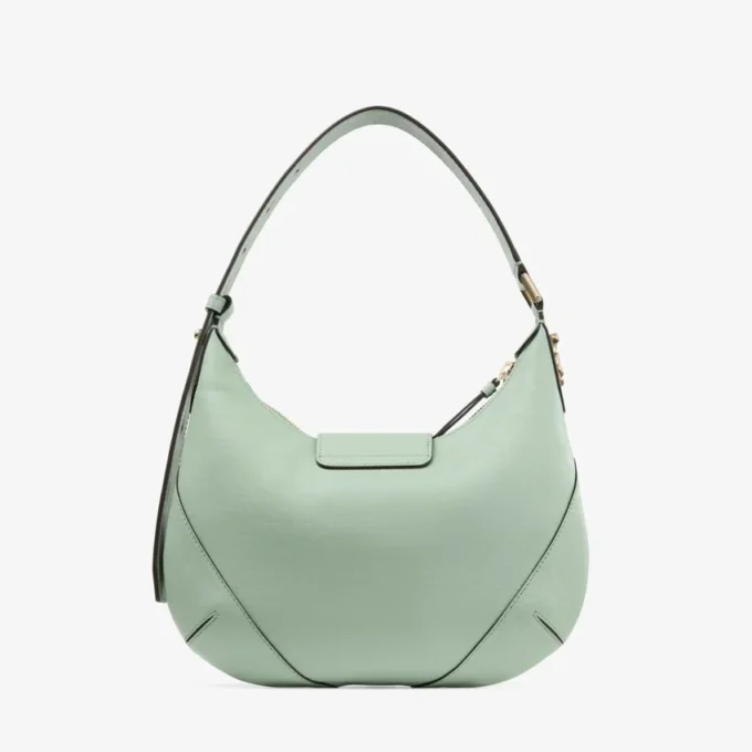 Borsa a tracolla Bar Hobo Small Verde in pelle Biker Borsa a tracolla Bar Hobo Small Verde in pelle Biker