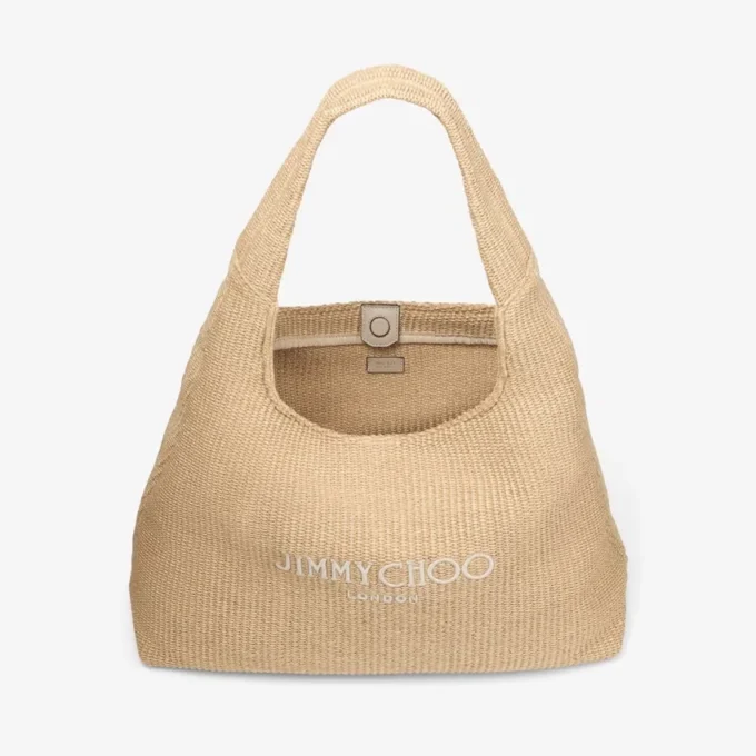 Borsa a tracolla Beach Diamond Hobo Large in rafia naturale Borsa a tracolla Beach Diamond Hobo Large in rafia naturale
