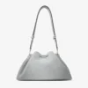 Borsa a tracolla Cinch Medium in denim color tortora e pelle di vitello liscia Borsa a tracolla Cinch Medium in denim color tortora e pelle di vitello liscia
