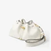 Borsa a tracolla Cinch Medium in pelle color latte Borsa a tracolla Cinch Medium in pelle color latte