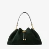 Borsa a tracolla Cinch Medium in pelle scamosciata verde britannico Borsa a tracolla Cinch Medium in pelle scamosciata verde britannico