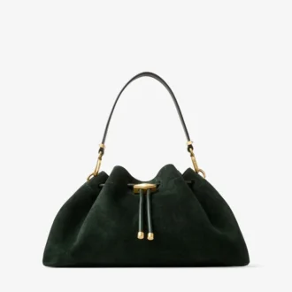 Borsa a tracolla Cinch Medium in pelle scamosciata verde britannico