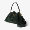 Borsa a tracolla Cinch Medium in pelle scamosciata verde britannico Borsa a tracolla Cinch Medium in pelle scamosciata verde britannico