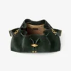 Borsa a tracolla Cinch Medium in pelle scamosciata verde britannico Borsa a tracolla Cinch Medium in pelle scamosciata verde britannico