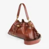 Borsa a tracolla Cinch Medium in pelle stampata Elaphe color cognac con cuciture a punto frusta in pelle Biker Borsa a tracolla Cinch Medium in pelle stampata Elaphe color cognac con cuciture a punto frusta in pelle Biker