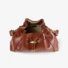 Borsa a tracolla Cinch Medium in pelle stampata Elaphe color cognac con cuciture a punto frusta in pelle Biker Borsa a tracolla Cinch Medium in pelle stampata Elaphe color cognac con cuciture a punto frusta in pelle Biker