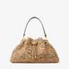 Borsa a tracolla Cinch Medium in rafia intrecciata con motivo floreale naturale Borsa a tracolla Cinch Medium in rafia intrecciata con motivo floreale naturale