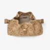 Borsa a tracolla Cinch Medium in rafia intrecciata con motivo floreale naturale Borsa a tracolla Cinch Medium in rafia intrecciata con motivo floreale naturale