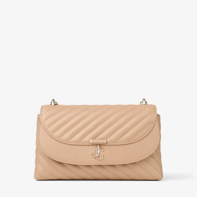 Borsa a tracolla Curve Cross Body Medium in pelle Biker trapuntata color Chai Borsa a tracolla Curve Cross Body Medium in pelle Biker trapuntata color Chai
