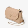 Borsa a tracolla Curve Cross Body Medium in pelle Biker trapuntata color Chai Borsa a tracolla Curve Cross Body Medium in pelle Biker trapuntata color Chai