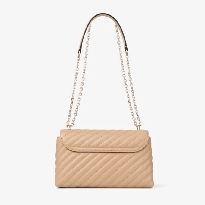 Borsa a tracolla Curve Cross Body Medium in pelle Biker trapuntata color Chai Borsa a tracolla Curve Cross Body Medium in pelle Biker trapuntata color Chai