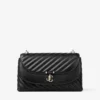 Borsa a tracolla Curve Cross Body Medium in pelle Biker trapuntata nera Borsa a tracolla Curve Cross Body Medium in pelle Biker trapuntata nera