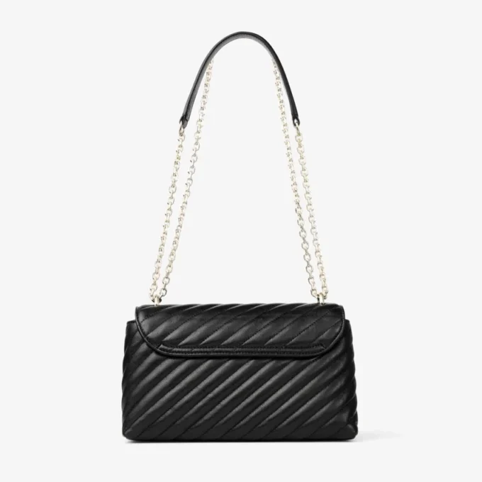 Borsa a tracolla Curve Cross Body Medium in pelle Biker trapuntata nera Borsa a tracolla Curve Cross Body Medium in pelle Biker trapuntata nera