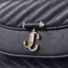 Borsa a tracolla Curve piccola in pelle Biker trapuntata color blu marino Borsa a tracolla Curve piccola in pelle Biker trapuntata color blu marino