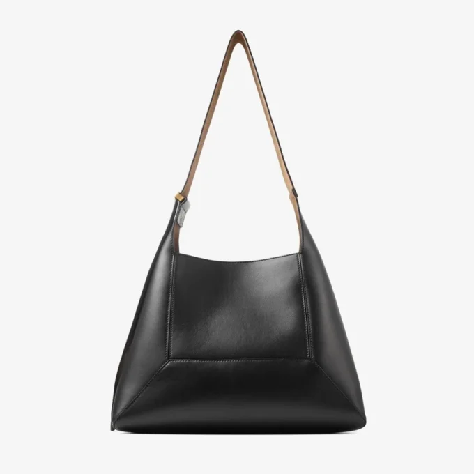 Borsa a tracolla Diamond Hobo Medium in pelle nera Borsa a tracolla Diamond Hobo Medium in pelle nera